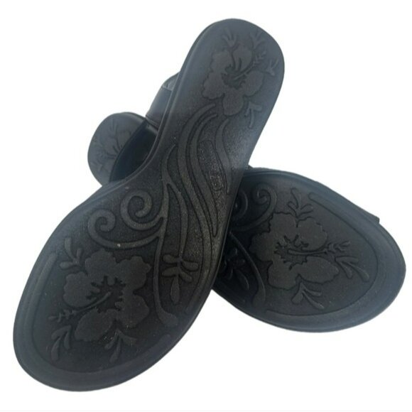 Easy Street Janice Comfort Wave Wedge Sandals Black 8.5 - Picture 4 of 4